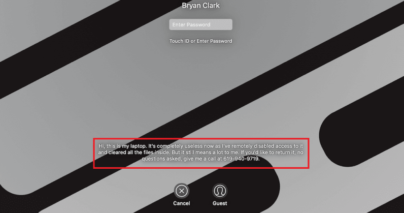 How to add a custom message to your Mac Lock Screen