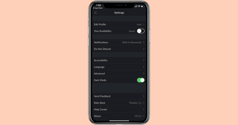 How to turn on Slack’s dark mode on iOS and Android