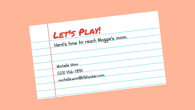 Give Your Kid Some 'Text My Parent' Cards Before School Ends