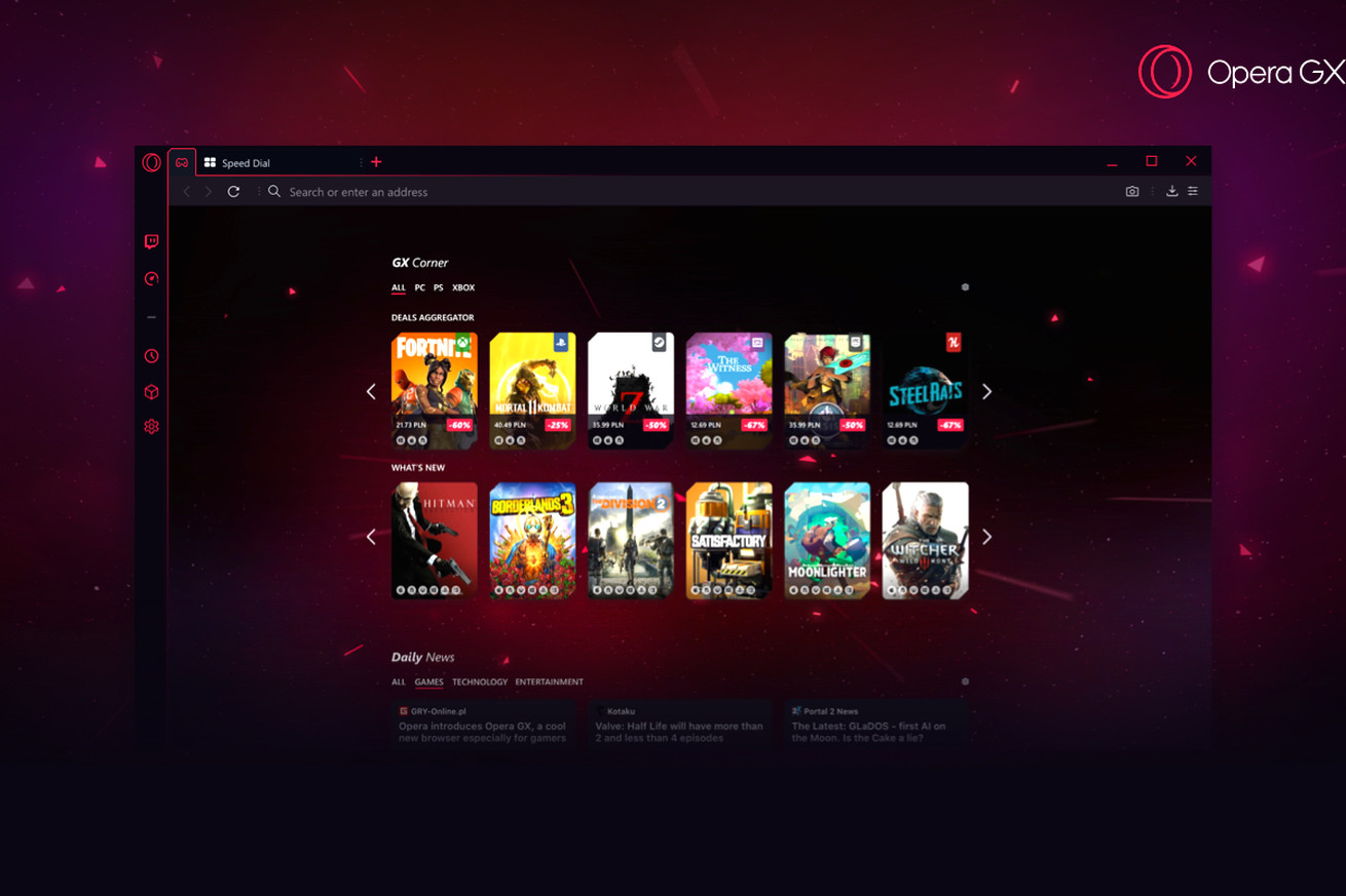 Opera made a ‘gaming browser’ that lets you control CPU usage