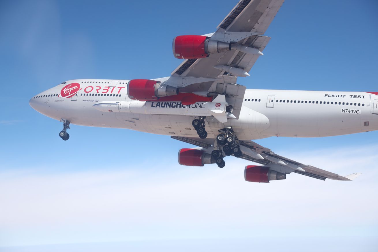 Virgin Orbit’s giant plane drops rocket over California during crucial flight test