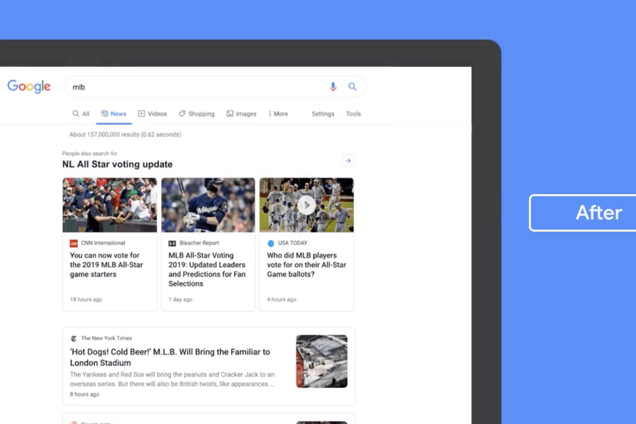 Google is redesigning its News tab with more emphasis on headlines and publisher names