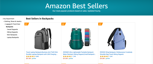 Search Amazon's Bestseller Lists on This Site