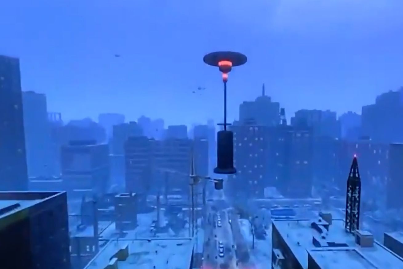 A bug in Spider Man: Miles Morales gives us the web-swinging patio lamp hero we deserve