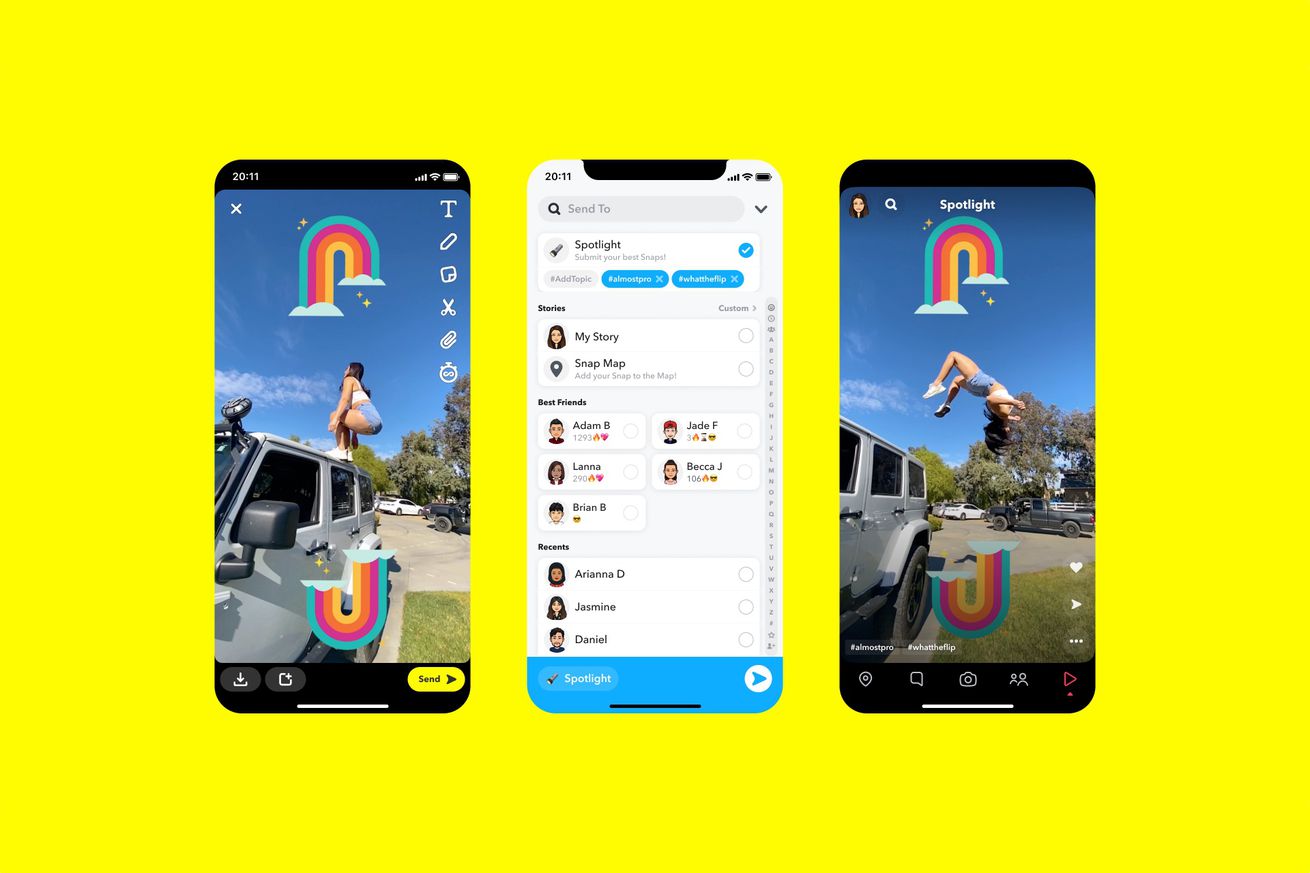 Snapchat officially launches in-app TikTok competitor called Spotlight