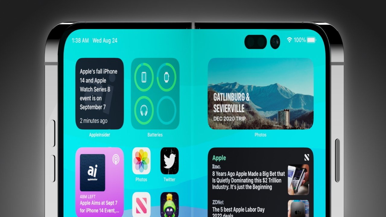 Folding iPhone may repair display scratches & dents by itself