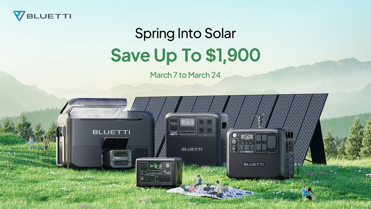 Spring into solar with a Bluetti portable power station, now up to $1,900 off