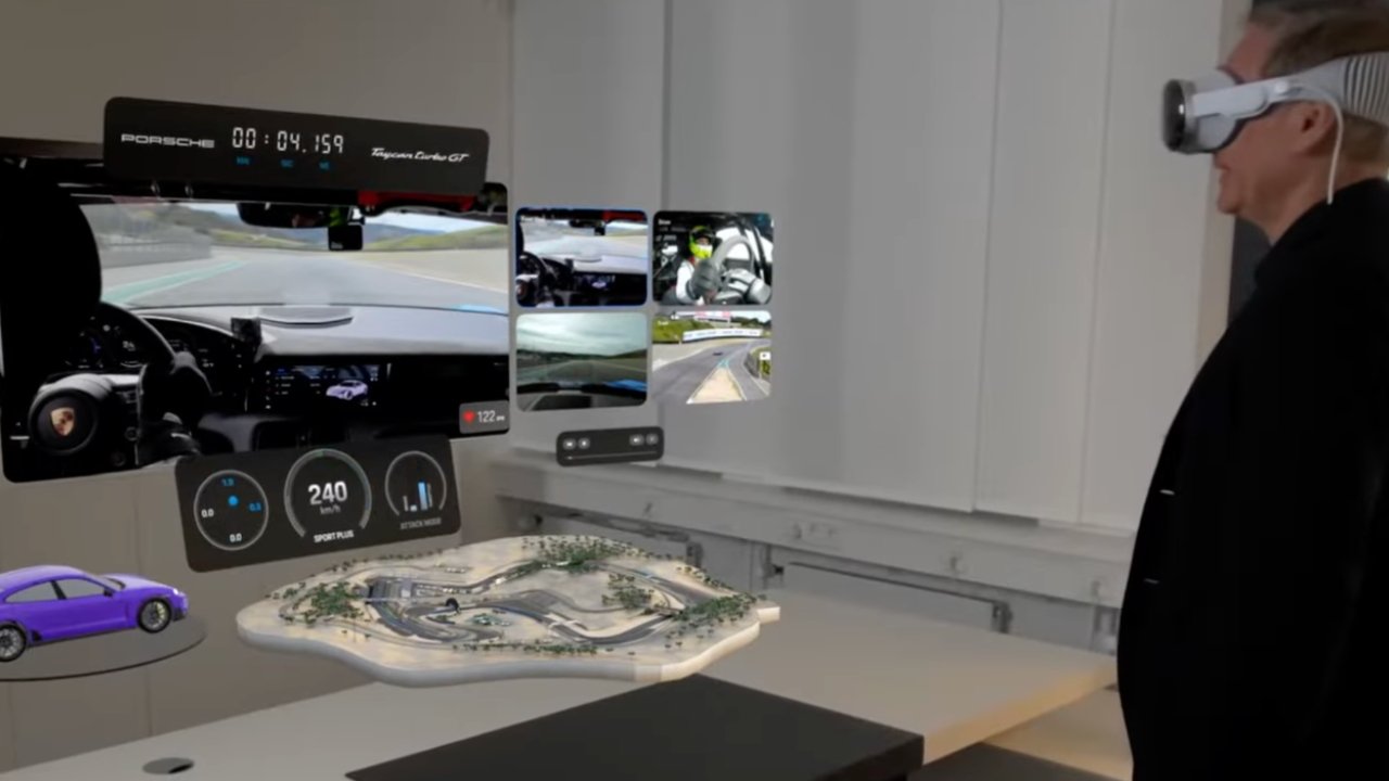Tim Cook sneaks in Apple Vision Pro promo while congratulating Porsche