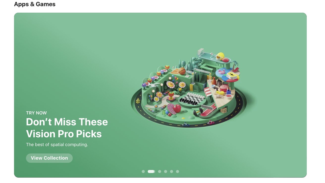 Apple Vision Pro App Store now viewable from web browsers