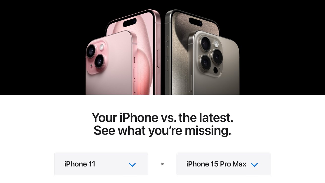 New iPhone comparison page tells you why you need to upgrade