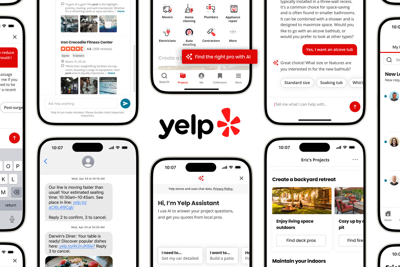 Yelp’s Assistant AI bot will do all the talking to help users find service providers