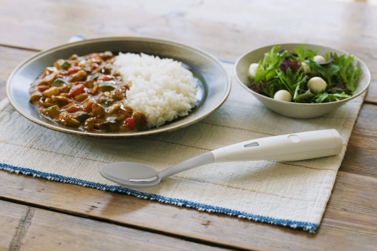 There’s an electric salt spoon that adds umami flavor