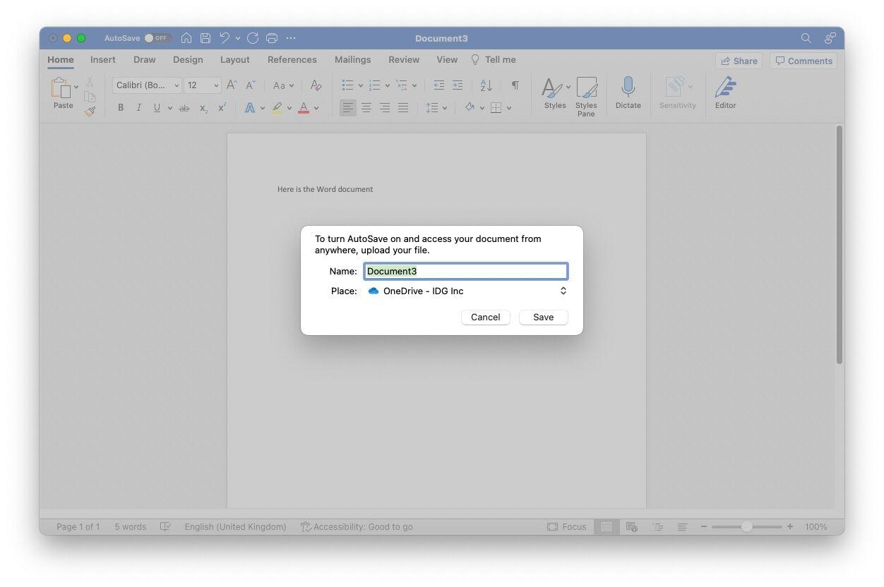 How to recover unsaved Word documents on a Mac