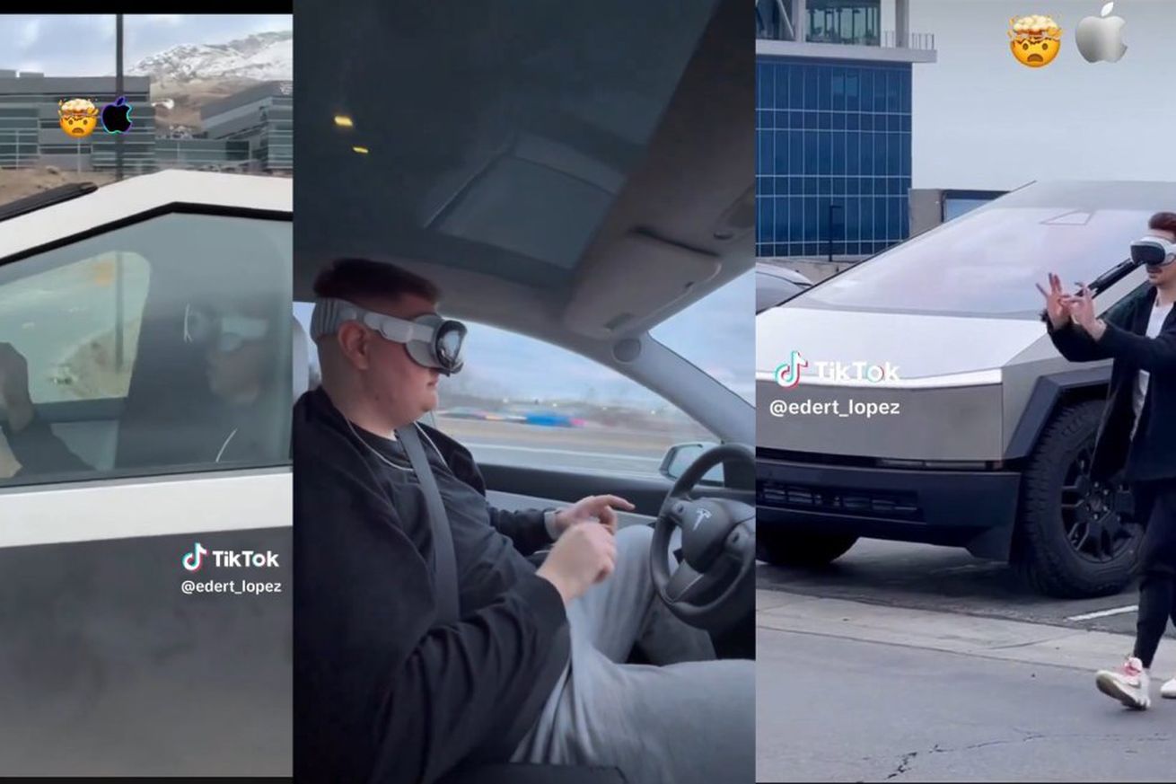 The Vision Pro’s killer app: Cybertruck clout-chasing accessory