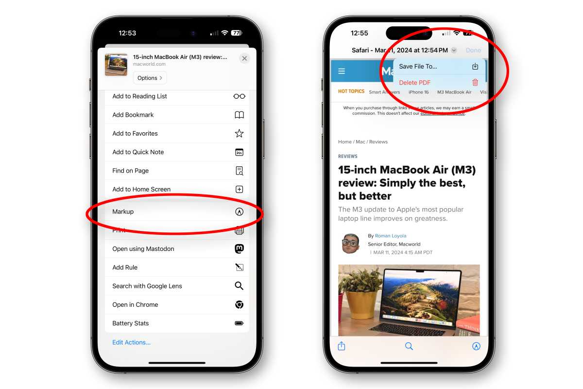 How to create a PDF on iPhone